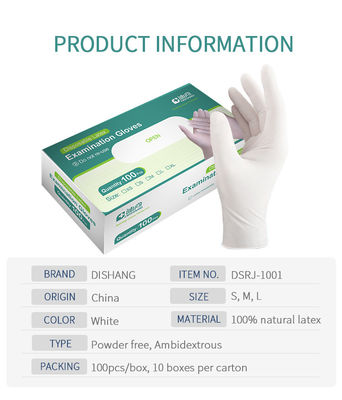 quality  EN455 EN374 Powder Free Disposable Exam Gloves Latex Glove Civil Using factory