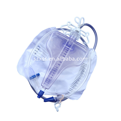 Disposable Sterile Adult Pull Push Valve Urine Drainage Bag Without Outle Medical Grade
