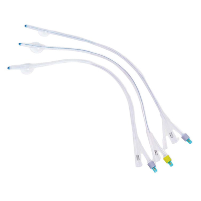 16 Fr 24Fr Medical Disposable Products Silicone Rubber Latex Foley Balloon Catheter 2 Ways