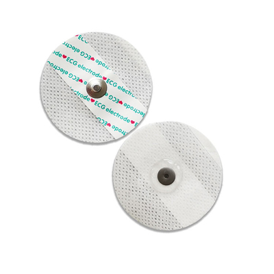 50Pcs Round Nonwoven Disposable Ecg Electrodes For Adult