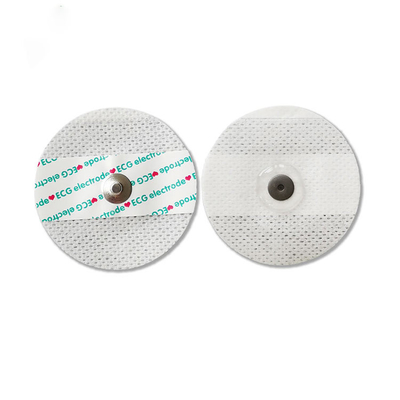 50Pcs Round Nonwoven Disposable Ecg Electrodes For Adult