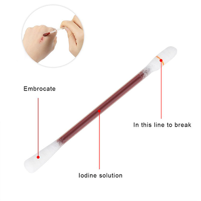ODM Medical Disposable Plastic Pointed Qtips Double Headed Alcohol Cotton Swabs Sticks