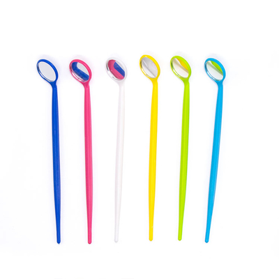 Clinic Disposable Single Side Mouth Mirrors Dental With Plastic Handle