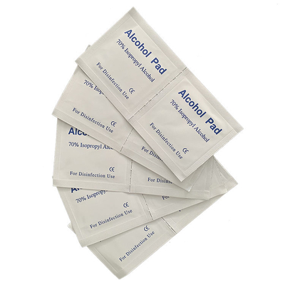 Nonwoven Plain White 75% Ethanol Alcohol Prep Pads Disposable Medical Custom