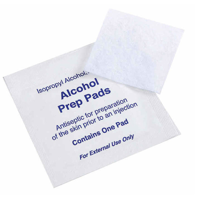 Medical Non Woven Plain Alcohol Prep Pads Custom 70% Isopropyl Alcohol Cleaning Pads