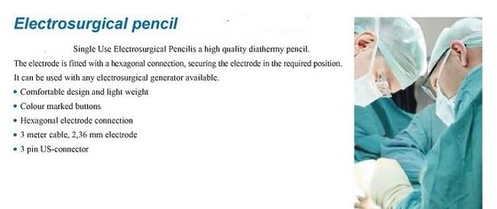 Disposable Electrosurgical Pencil ESU Diathermy Electrode Cautery Pencil