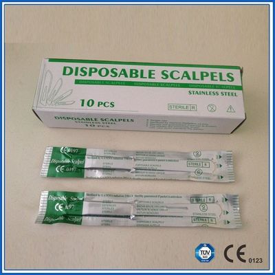 Disposable Sterile Surgical Scalpel Blade With Plastic Handle