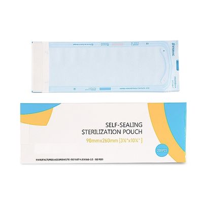 Tri Ribbed Side Self Seal Autoclave Paper Bags For Dental Offices Dentist