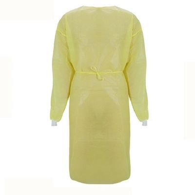 65gsm Disposable Medical Gowns PP PE Fluid Resistant Isolation Gowns
