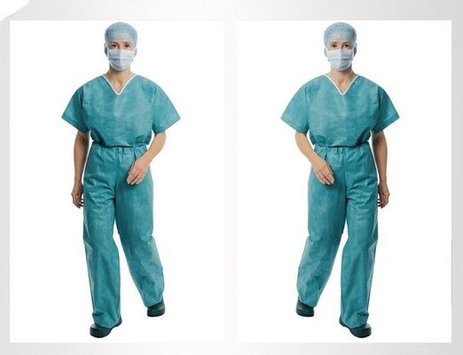 Breathable Disposable Medical Gowns SMS PP Short Sleeve Garments Comfortable