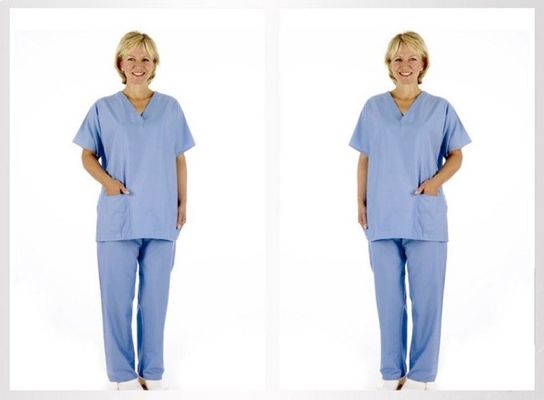 Breathable Disposable Medical Gowns SMS PP Short Sleeve Garments Comfortable