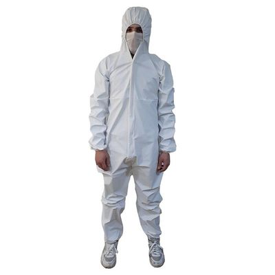 Fluid Resistant Disposable Medical Gowns Non Woven Coverall With Hood