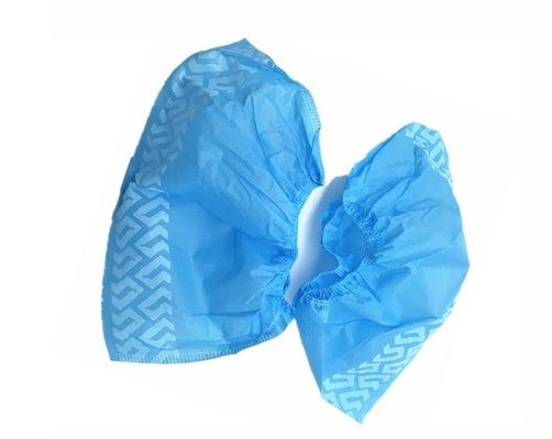 Blue 30g Disposable Shoe Protectors Non Woven Non Slip Shoe Covers