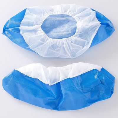 Blue 30g Disposable Shoe Protectors Non Woven Non Slip Shoe Covers