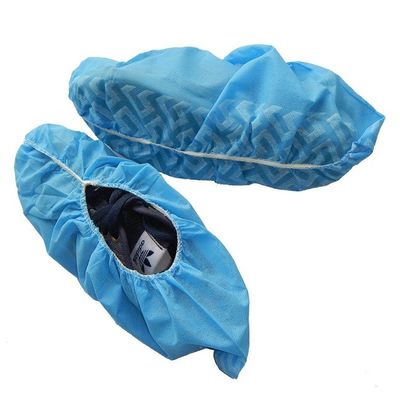 Blue 30g Disposable Shoe Protectors Non Woven Non Slip Shoe Covers