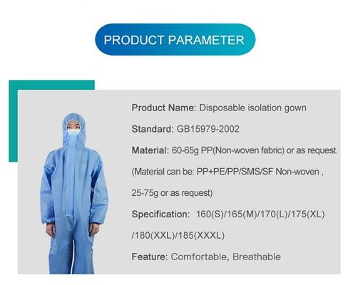 EO Disposable Medical Gowns 4b Pp Pe Isolation Gown