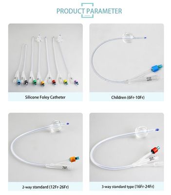 2 Way 3 Way Silicone Foley Catheter 18fr 30cc Balloon Catheter