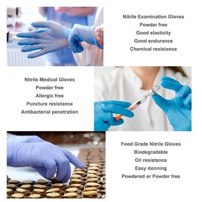 Surgical L XL Disposable Hand Gloves Powder Free Nitrile Gloves