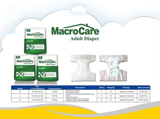 Ultra Thick Plain Woven Adult Nappy Pants 3D Leak Prevention Channel
