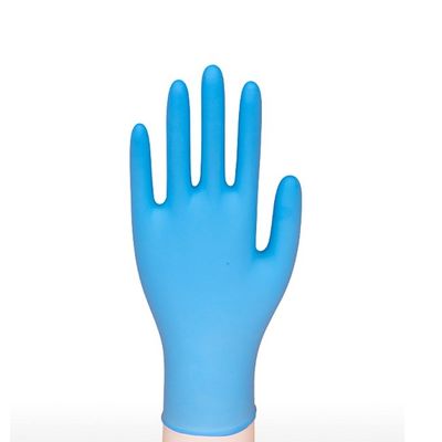 Blue Medical Surgical Nitrile Disposable Exam Gloves For Clinic Hospital