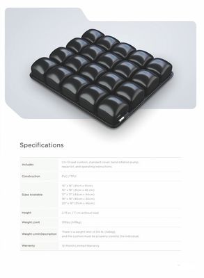41cm Anti Bedsore Single Layer Inflatable Air Seat Custion For Wheel Chair