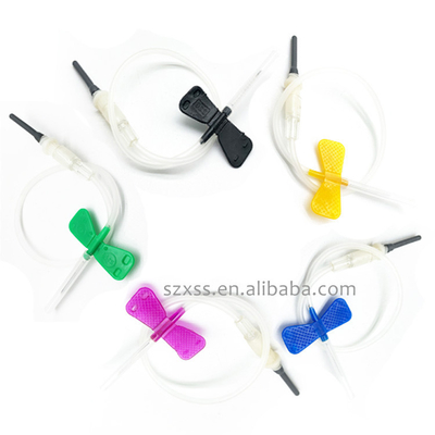 Hospital Blood Draw Butterfly Needle Safety With Luer Adapter
